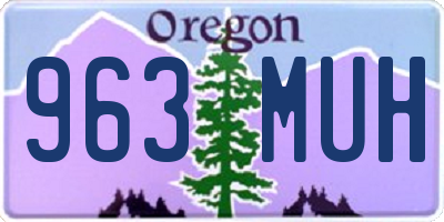 OR license plate 963MUH