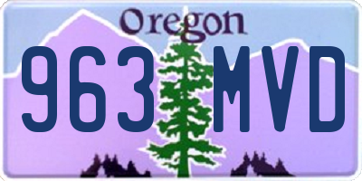 OR license plate 963MVD