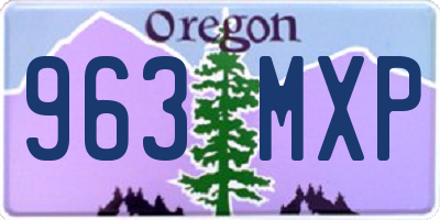 OR license plate 963MXP