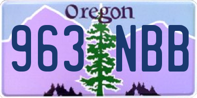 OR license plate 963NBB