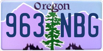 OR license plate 963NBG