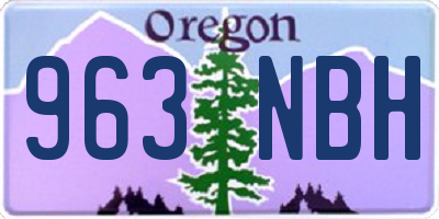 OR license plate 963NBH
