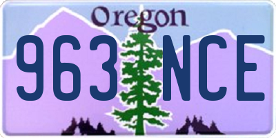 OR license plate 963NCE