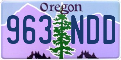 OR license plate 963NDD