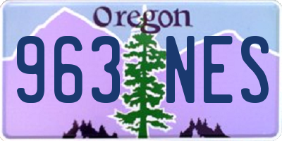 OR license plate 963NES