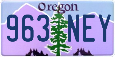 OR license plate 963NEY