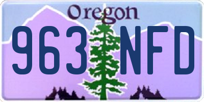 OR license plate 963NFD
