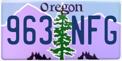 OR license plate 963NFG