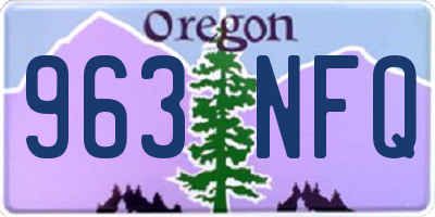 OR license plate 963NFQ