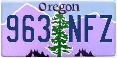 OR license plate 963NFZ
