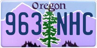OR license plate 963NHC