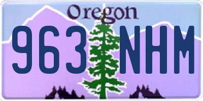 OR license plate 963NHM