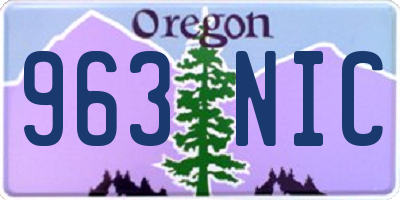 OR license plate 963NIC