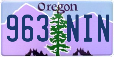 OR license plate 963NIN