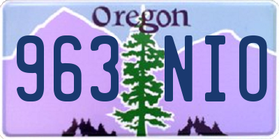 OR license plate 963NIO