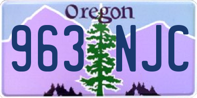 OR license plate 963NJC