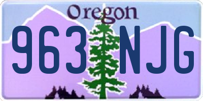 OR license plate 963NJG