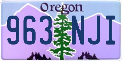 OR license plate 963NJI