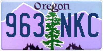 OR license plate 963NKC
