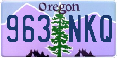 OR license plate 963NKQ