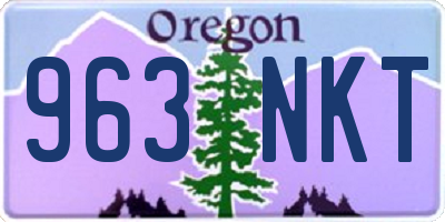 OR license plate 963NKT