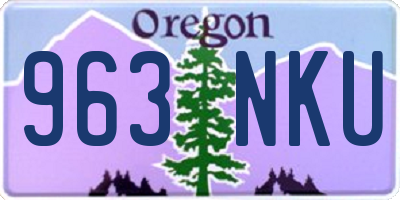 OR license plate 963NKU