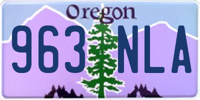 OR license plate 963NLA