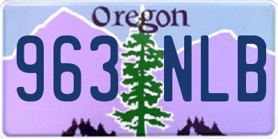 OR license plate 963NLB