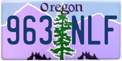 OR license plate 963NLF