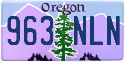 OR license plate 963NLN