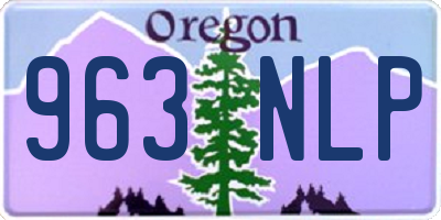 OR license plate 963NLP