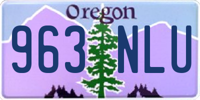 OR license plate 963NLU