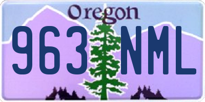 OR license plate 963NML