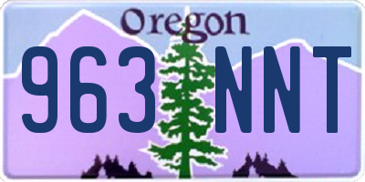 OR license plate 963NNT