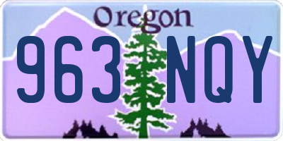 OR license plate 963NQY