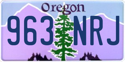 OR license plate 963NRJ