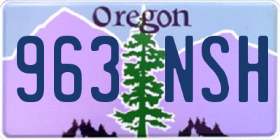 OR license plate 963NSH