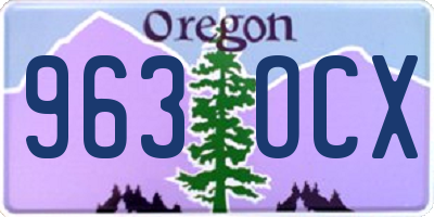 OR license plate 963OCX