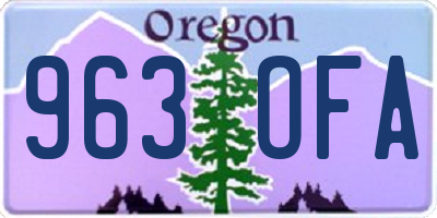 OR license plate 963OFA