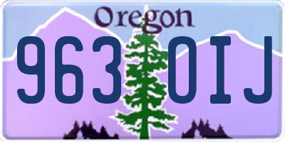 OR license plate 963OIJ