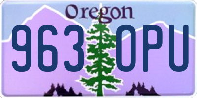 OR license plate 963OPU