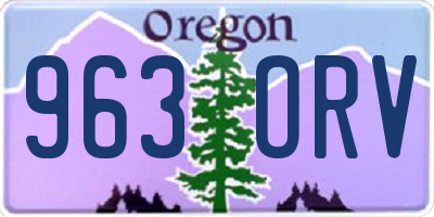 OR license plate 963ORV