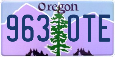OR license plate 963OTE