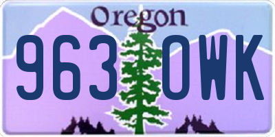 OR license plate 963OWK
