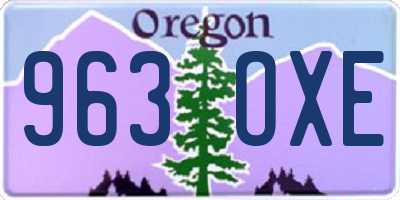 OR license plate 963OXE