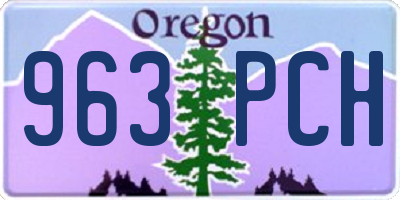OR license plate 963PCH
