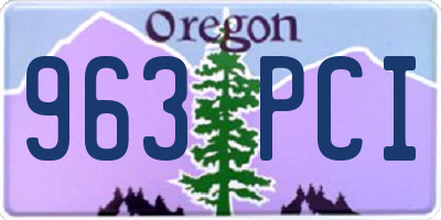 OR license plate 963PCI