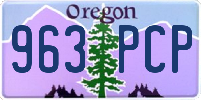 OR license plate 963PCP