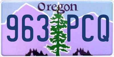 OR license plate 963PCQ