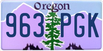 OR license plate 963PGK